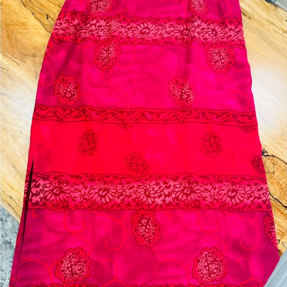 Worthington Red Floral Skirt